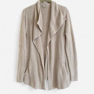 Barefoot Dreams Sweater Women's Size Small CozyChic Coastal Cardigan Ivory White